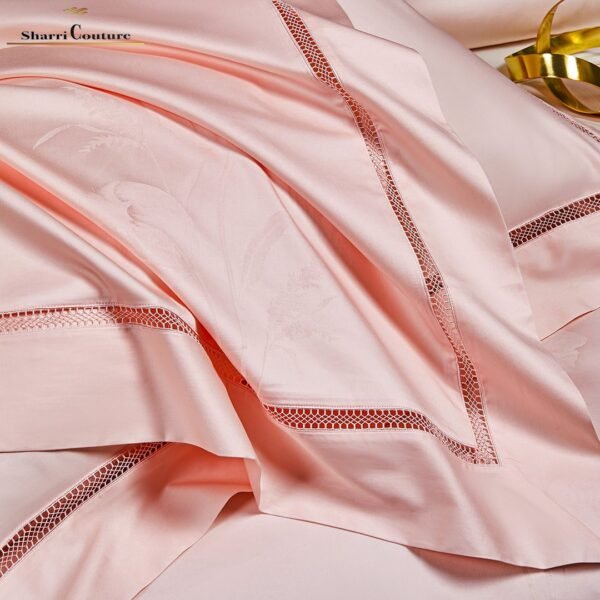 S.C. - 1008 - 100% Light Pink Color - Jacquard Cotton - Image 8