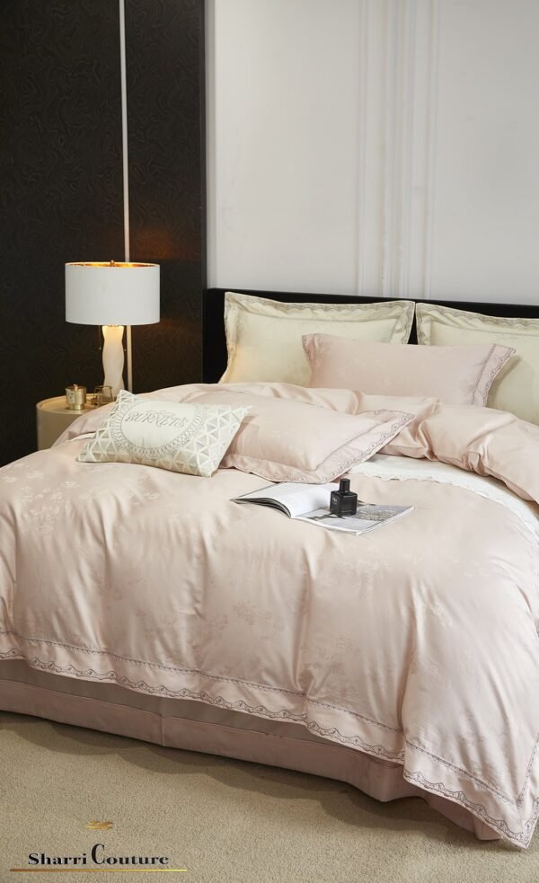 S. C. 1011 - Peach Color - 100% Jacquard Cotton - Image 14